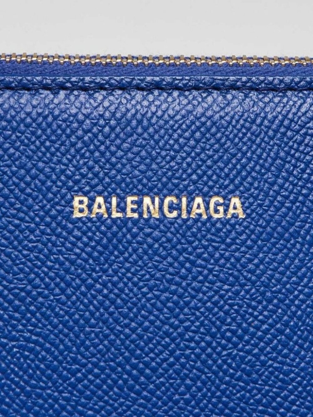 Balenciaga Blue Stamped Calfskin Leather Small Ville Satchel Bag - Picture 7 of 12